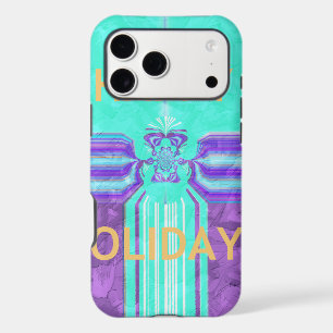 Belle Happy Holidays Blue Cyan conception vectorie