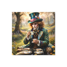 Belle Hatter ai art toile étirée Impression
