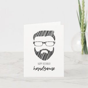 Belle Hipster Bonne Carte d'Anniversaire