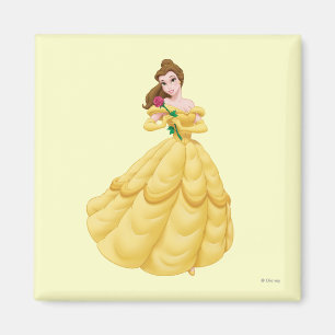 Belle Holding Rose Magnet