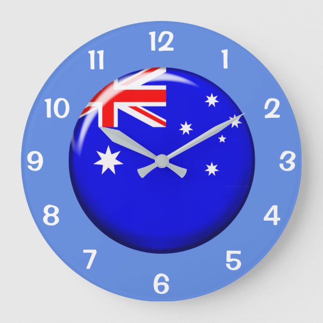 Belle horloge du drapeau australien Bouton (Recto)