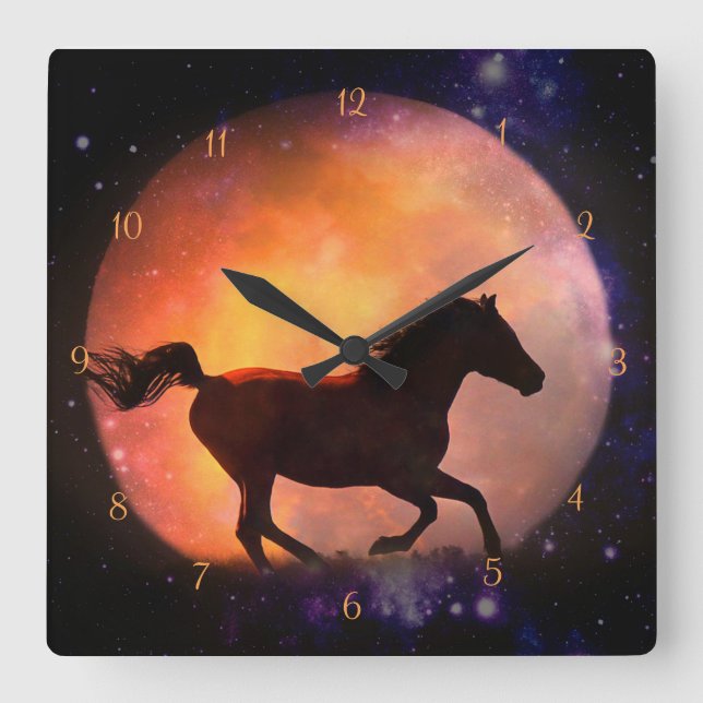 Belle horloge Imaginaire Horse et Lune (Recto)