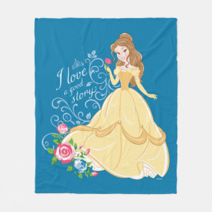 Belle I Love A Good Story Fleece Blanket