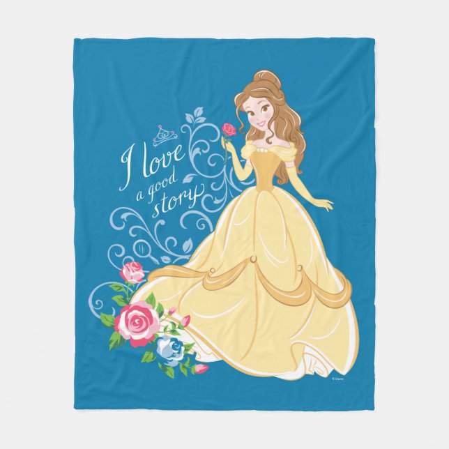 Belle | I Love A Good Story Fleece Blanket (Front)