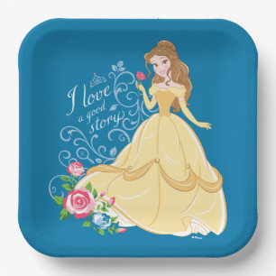 Belle   I Love A Good Story Paper Plate