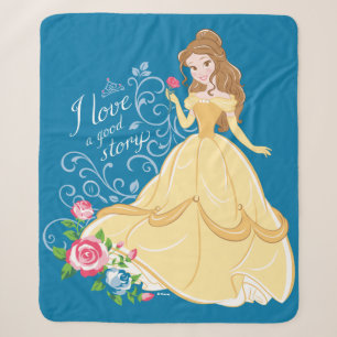 Belle I Love A Good Story Sherpa Blanket