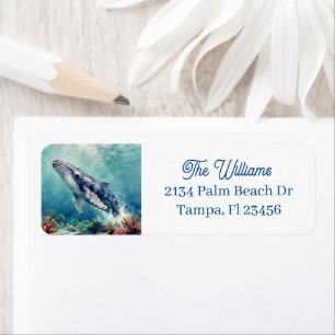 Belle illustration de baleine à l'impasto océaniqu