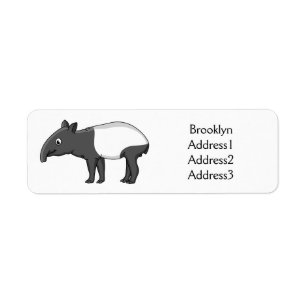 Belle illustration de tapir de dessin animé