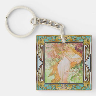 belle image porte - clé d'un carreau Art nouveau