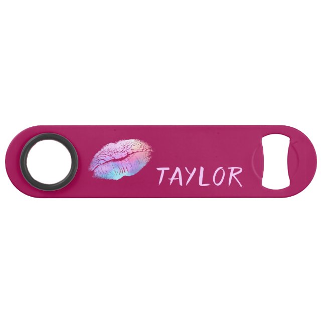 Belle impression rouge à lèvres rose (Devant (Horizontal))