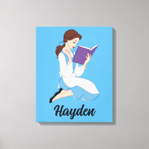 Belle in a Book Canvas Print