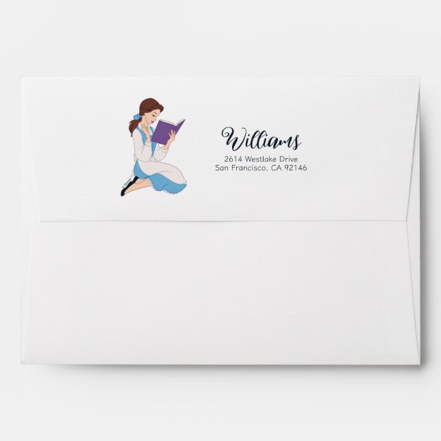 Belle in a Book Envelope (Back (Top Flap))