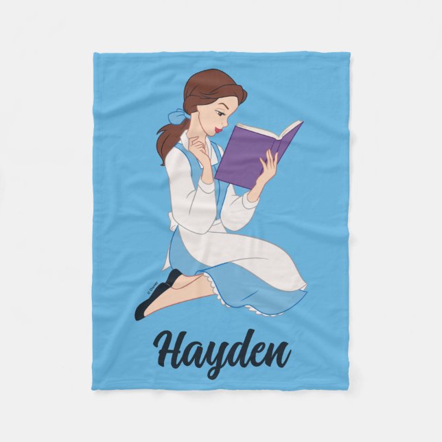 Belle in a Book Fleece Blanket (Front)
