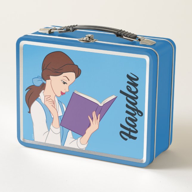 Belle in a Book Metal Lunch Box (Front)