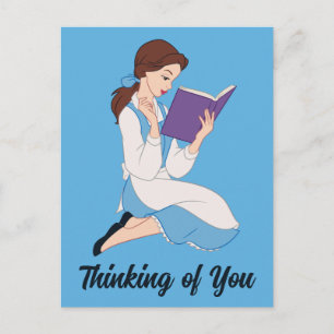 Belle in a Book Postcard