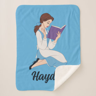 Belle in a Book Sherpa Blanket