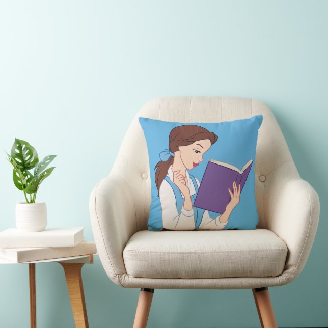 Belle in a Book Throw Pillow (Chair)