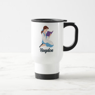 Belle in a Book Travel Mug