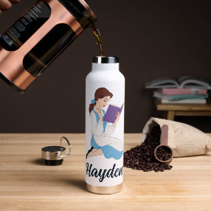 Belle in a Book Water Bottle