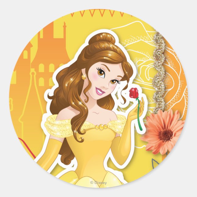Belle - Inspirational Classic Round Sticker (Front)