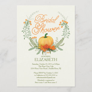Belle invitation à la douche nuptiale en couronne 
