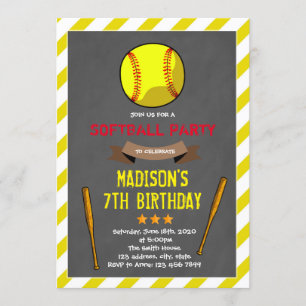 Belle invitation à la fête du softball