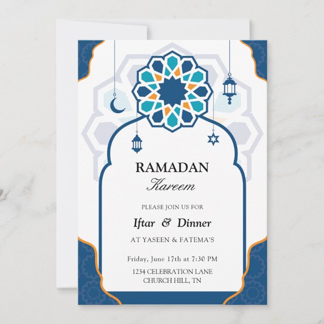 Belle invitation à l'iftar (Devant)