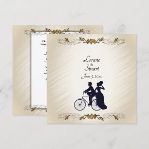 Belle invitation à thème Mariage à vélo