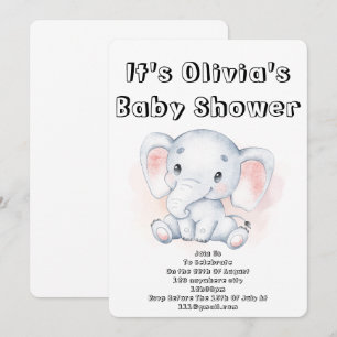 belle invitation baby shower pour bébé fille
