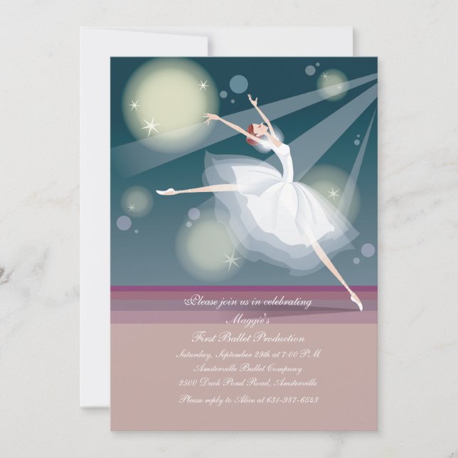 Belle invitation de ballerine (Devant)