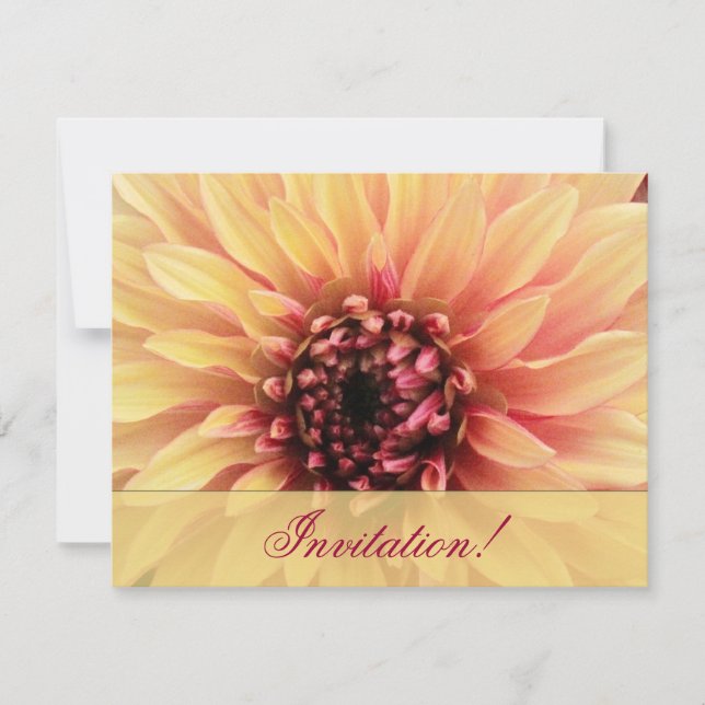 Belle invitation de Fête de la mariée de dahlia (Devant)