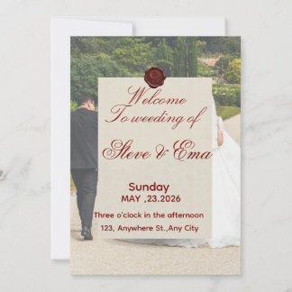 Belle invitation de mariage romantique | Élégant L