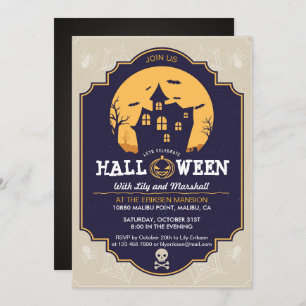 Belle invitation de partie de costume de Halloween