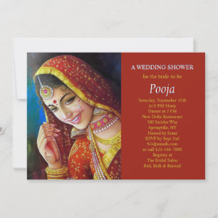 Belle Invitation Indienne Douche