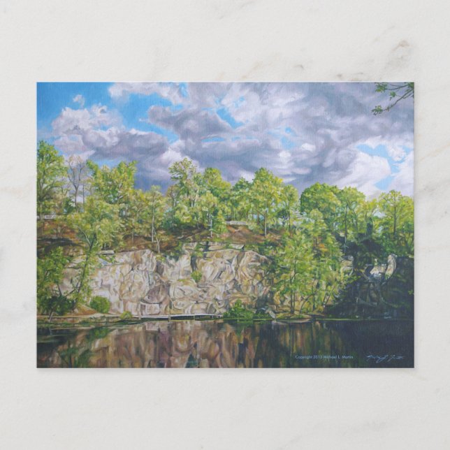 Belle Island Quarry Pond Postcard (Front)
