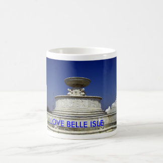 BELLE ISLE FOUNTAIN, I LOVE BELLE ISLE COFFEE MUG