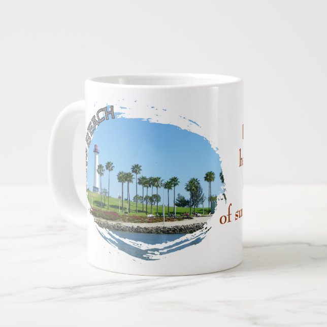 Belle Jumbo Mug de Long Beach ! (Devant gauche)