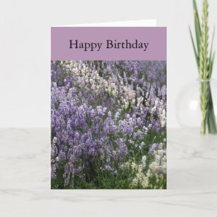Belle Lavande Bonne Carte d'Anniversaire