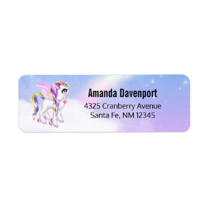 Belle licorne avec Rainbow Mane & Tail