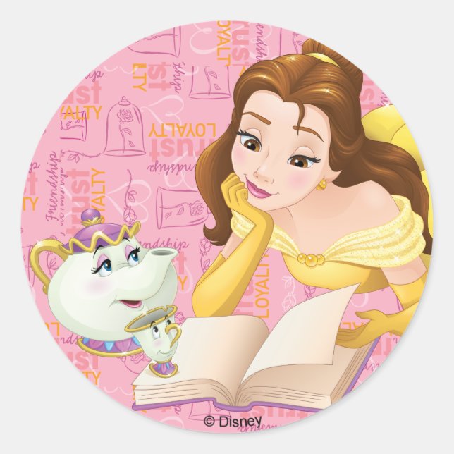 Belle | Loyalty is Royalty Classic Round Sticker (Front)