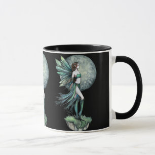 Belle Lune verte Fée Café Mug
