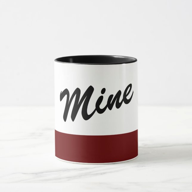 Belle mine rouge noire blanche Mug (Centre)