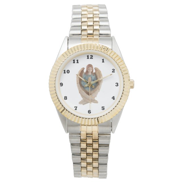 Belle montre à deux tons de l'ange de prière (devant)