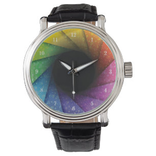 Belle montre à poignet de couleurs