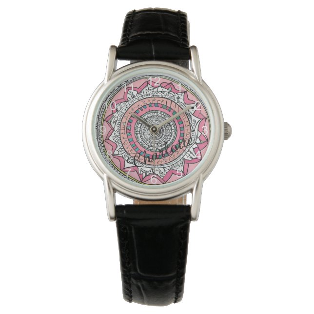 Belle Montre Mandala Rose (devant)