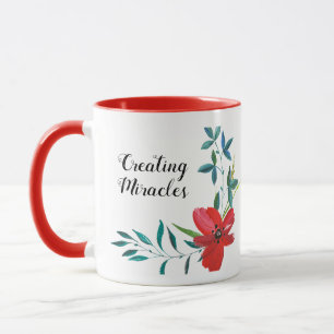 Belle Mug à café floral classique à deux tons