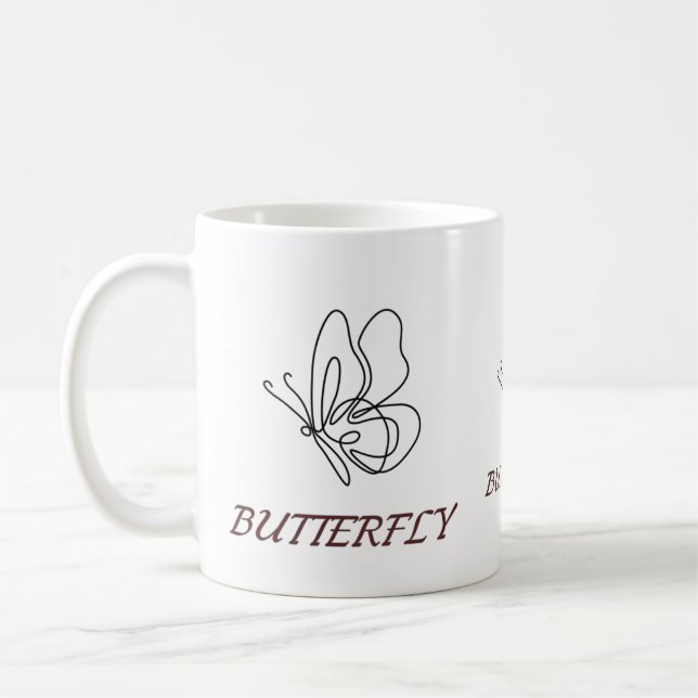 Belle Mug d'art papillon (Gauche)