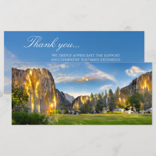 Belle nature Paysage Carte de remerciements funéra