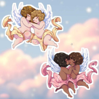 Belle Nuit Bébé Anges Sticker
