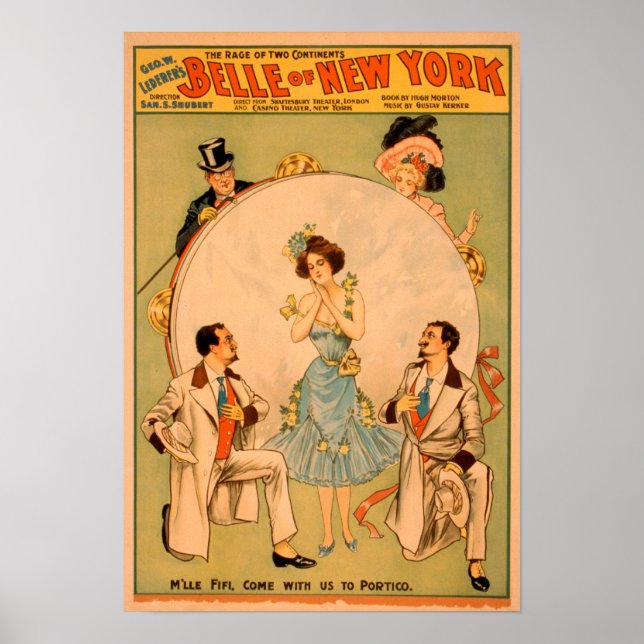 "Belle of New York" Musical Theatre Poster (Front)